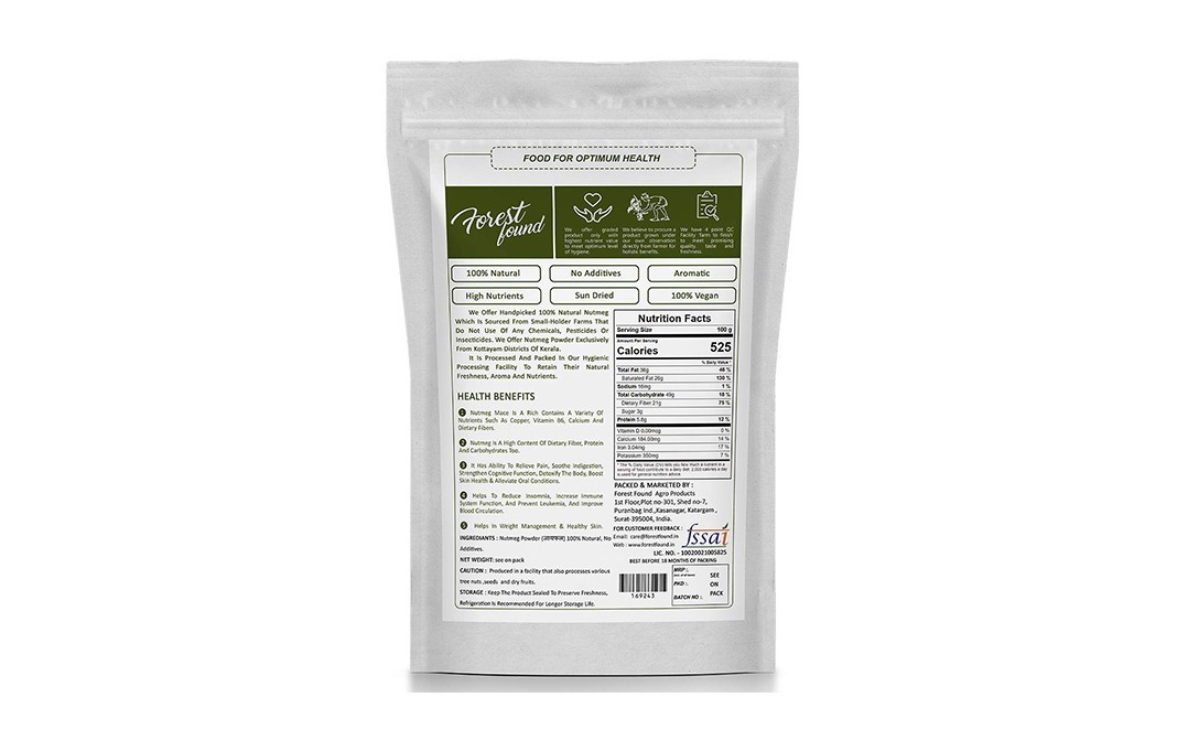 Forest Found Aromatic Nutmeg Powder    Pack  400 grams